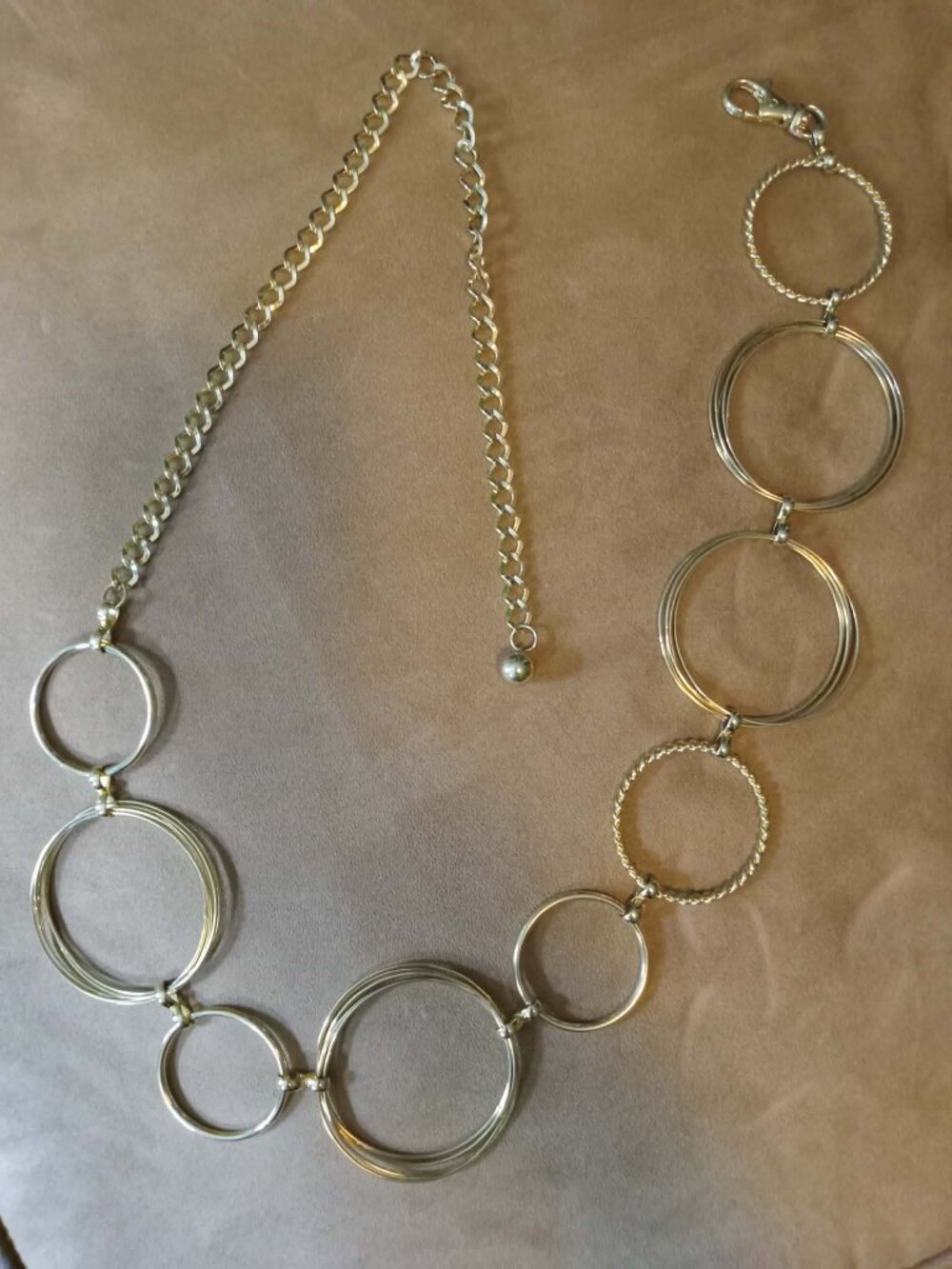 Gold tone chain metal link belt 41 inches total